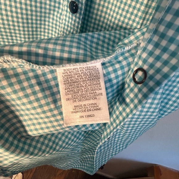 Women's Blue Button Down Shirt - Picture 3 of 6